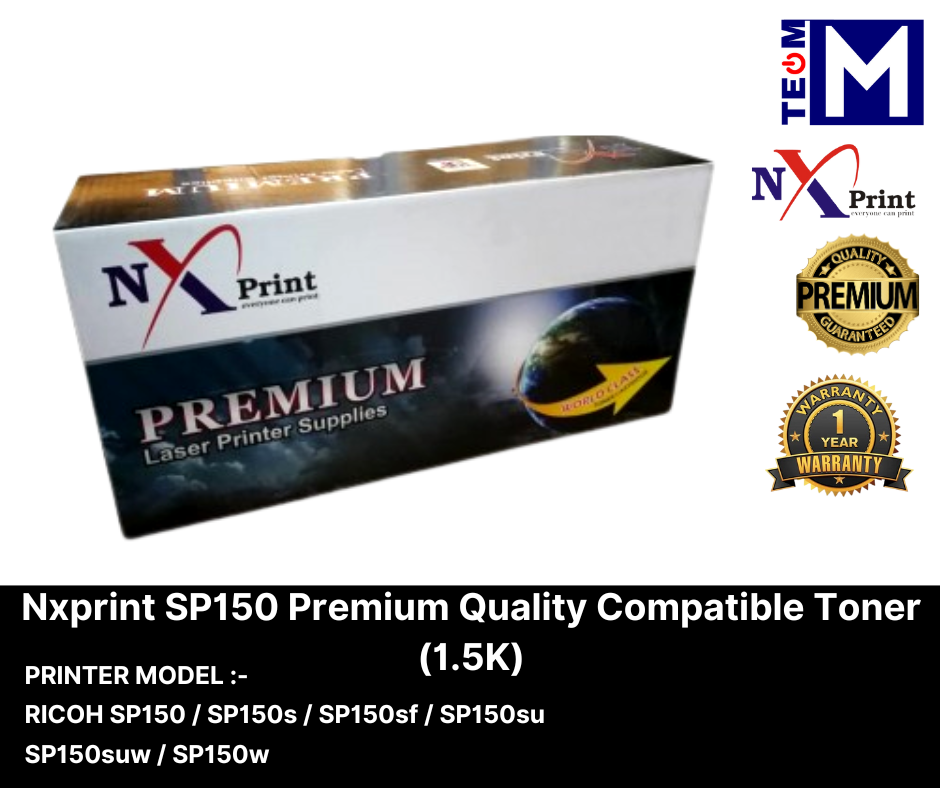 Nxprint SP150 Premium Quality Compatible Toner (1.5K) (For RICOH SP150 ...