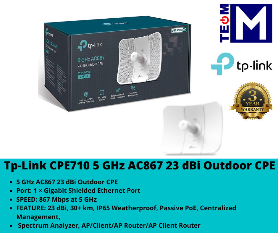 CPE610, 5GHz 300Mbps 23dBi Outdoor CPE