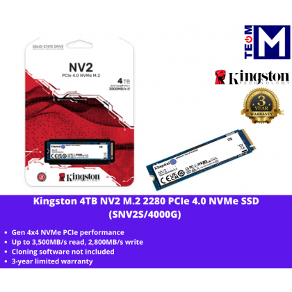 内蔵型SSD Kingston NV2 SSD 1TB NVMe PCIe Gen 4.0 Amazon.com: Kingston NV2 1TB M.2 2280 NVMe Internal SSD